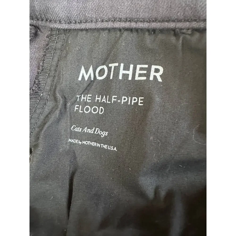 MOTHER The Half Pipe Flood Jeans 29 Cats And Dogs Faded Black NEW - Picture 8 of 12